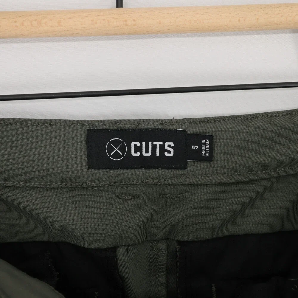 Cuts AO Jogger Pants Mens S Grayish Green Versaknit Slim Fit Tapered Activewear